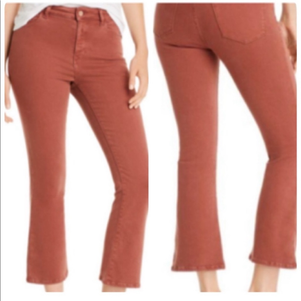 Anthropologie DL1961 Bridget Cropped Mid Rise Sculpt Boot Jeans in Cozumel 27 - Picture 2 of 13